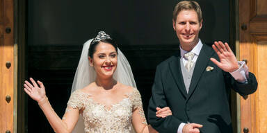 Kronprinz Leka II von Albanien und Noch-Ehefrau Elia Zaharia