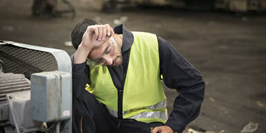 Arbeiter erschöpft