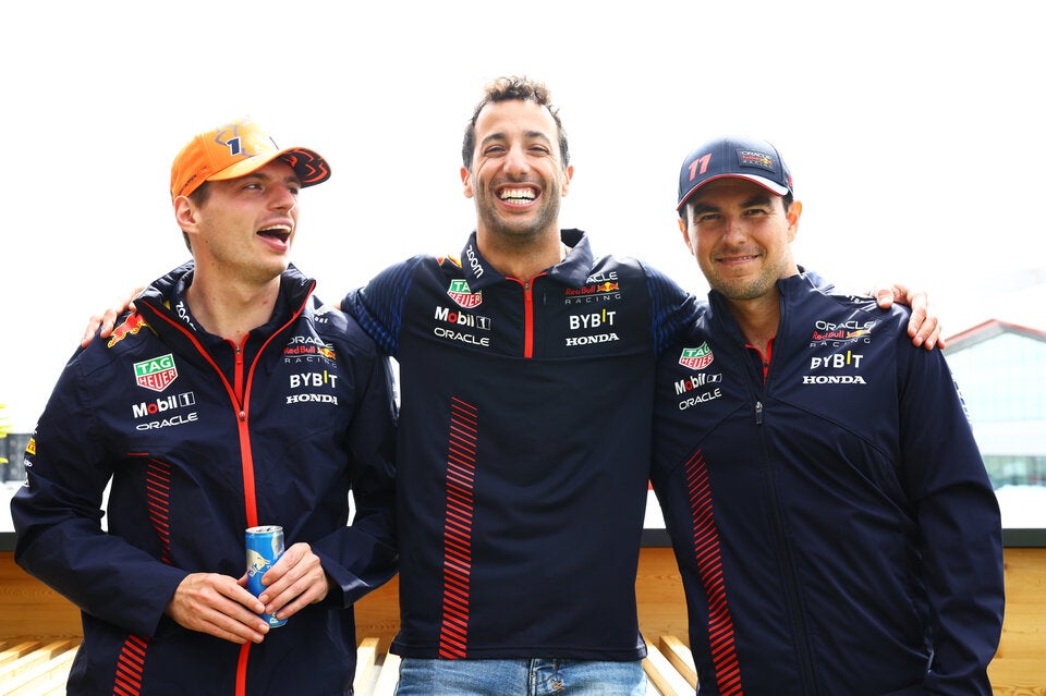 Daniel Ricciardo Sergio Perez Max Verstappen