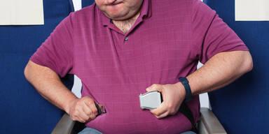 &Uuml;bergewichtete Person