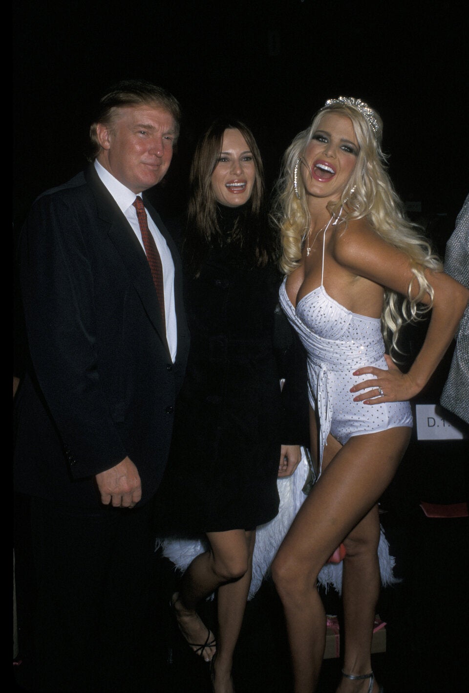 Donald Trump mit Victoria Silvstedt (rechts) und Melania. 