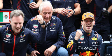 Horner, Marko und Verstappen