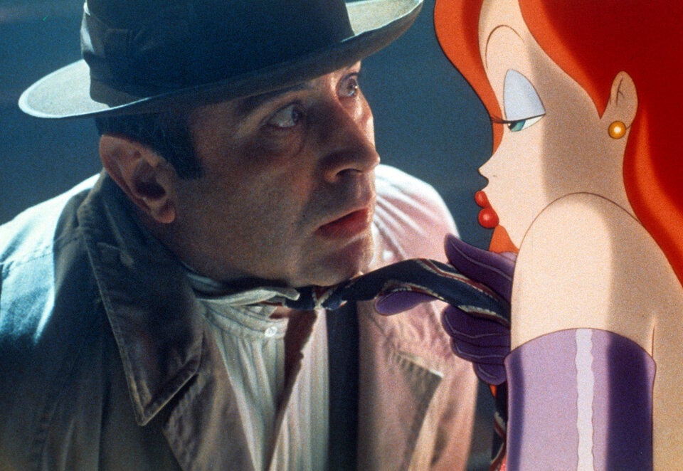 Bob Hoskins und Jessica Rabbit