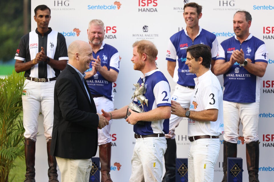 Prinz Harry bei einem Polospiel in Singapur