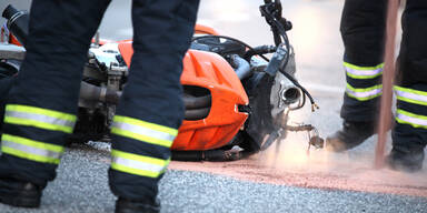 Motorrad Crash Biker Crash Unfall