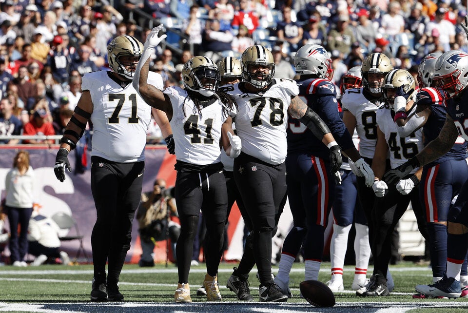 Alvin Kamara New Orleans Saints New England Patriots