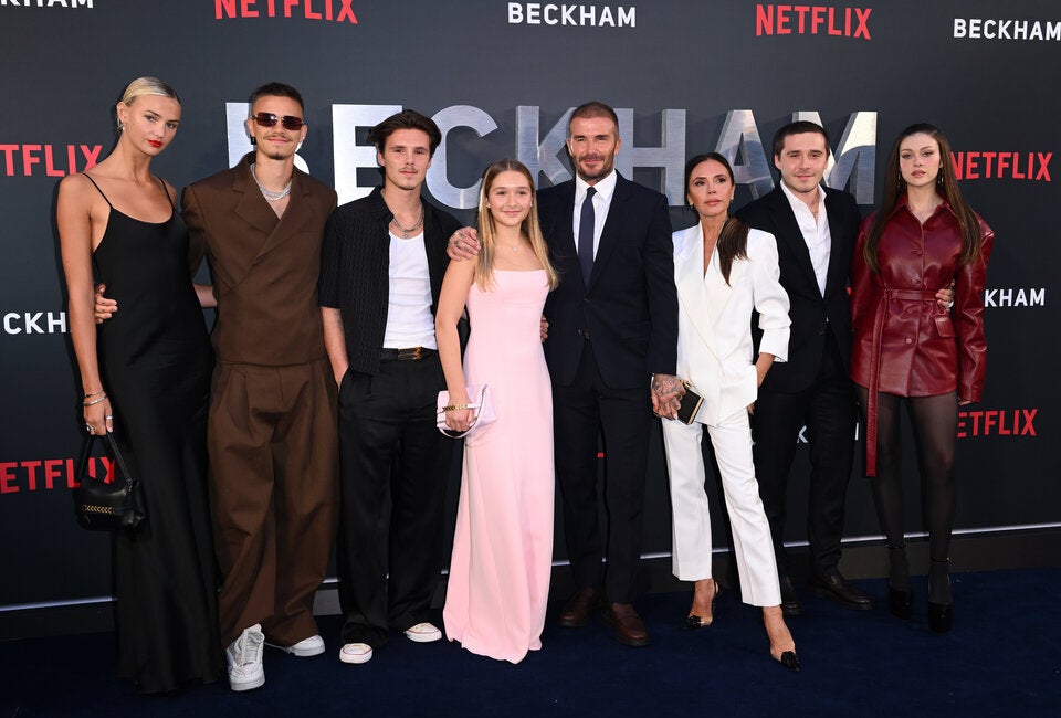 Family affair. David und Victoria feierten mit ihren Kindern die Netflix-Premiere.