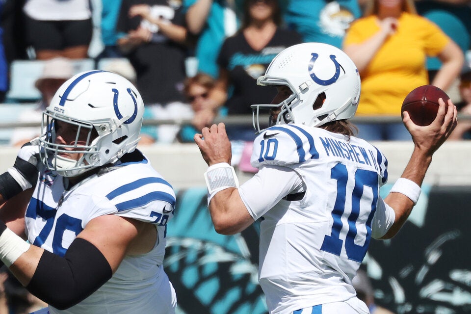 Bernhard Raimann Indianapolis Colts Gardner Minshew