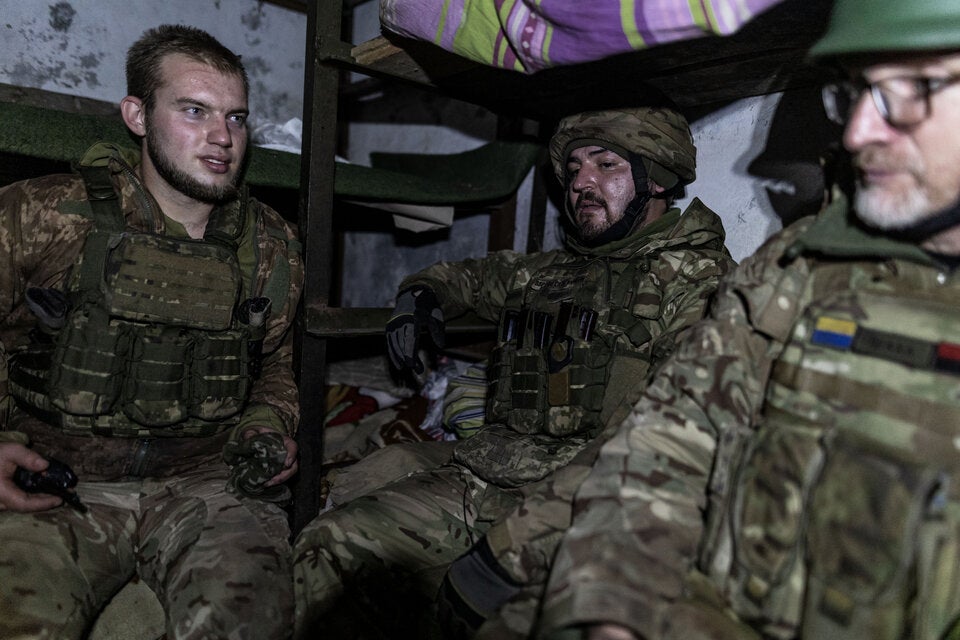 Ukrainische Soldaten in Bachmut