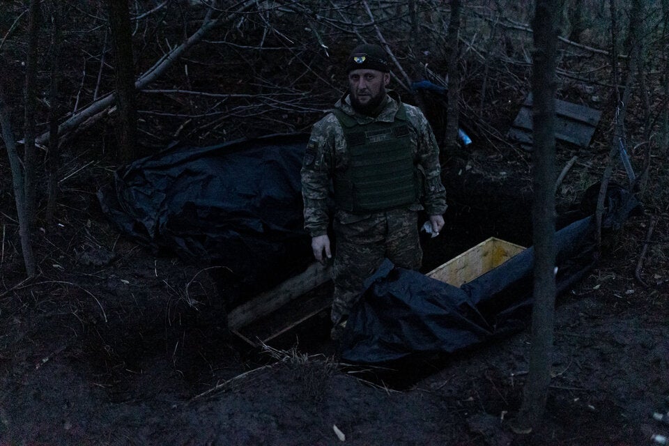 Ukrainische Soldaten in Bachmut