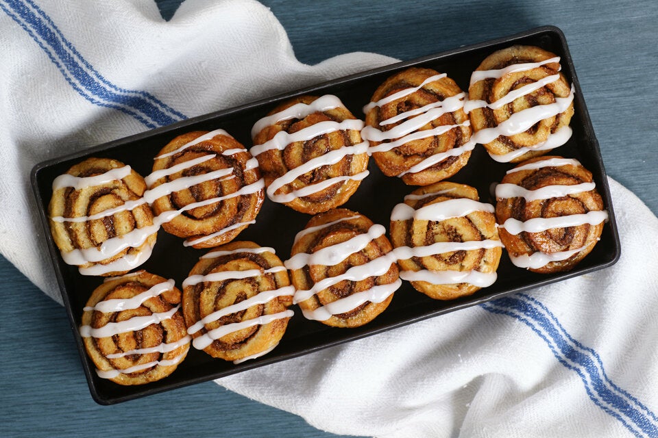 Süße Zimtschnecken mit Apfel oder Karamell