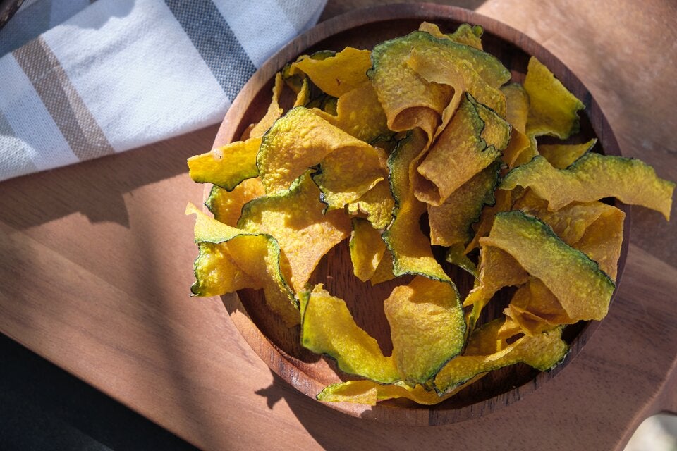 Chips ohne Reue: So machen Sie kalorienarme Kürbischips zu Hause