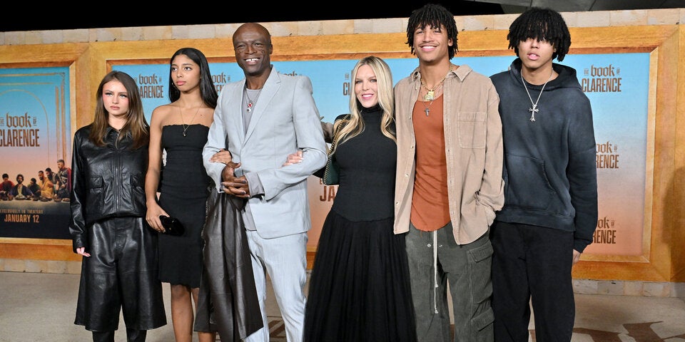 Seal mit seiner Lebensgefährtin Laura Strayer (M.) und den Klum-Kindern Leni, Lou, Henry und Johan (v. l.) 