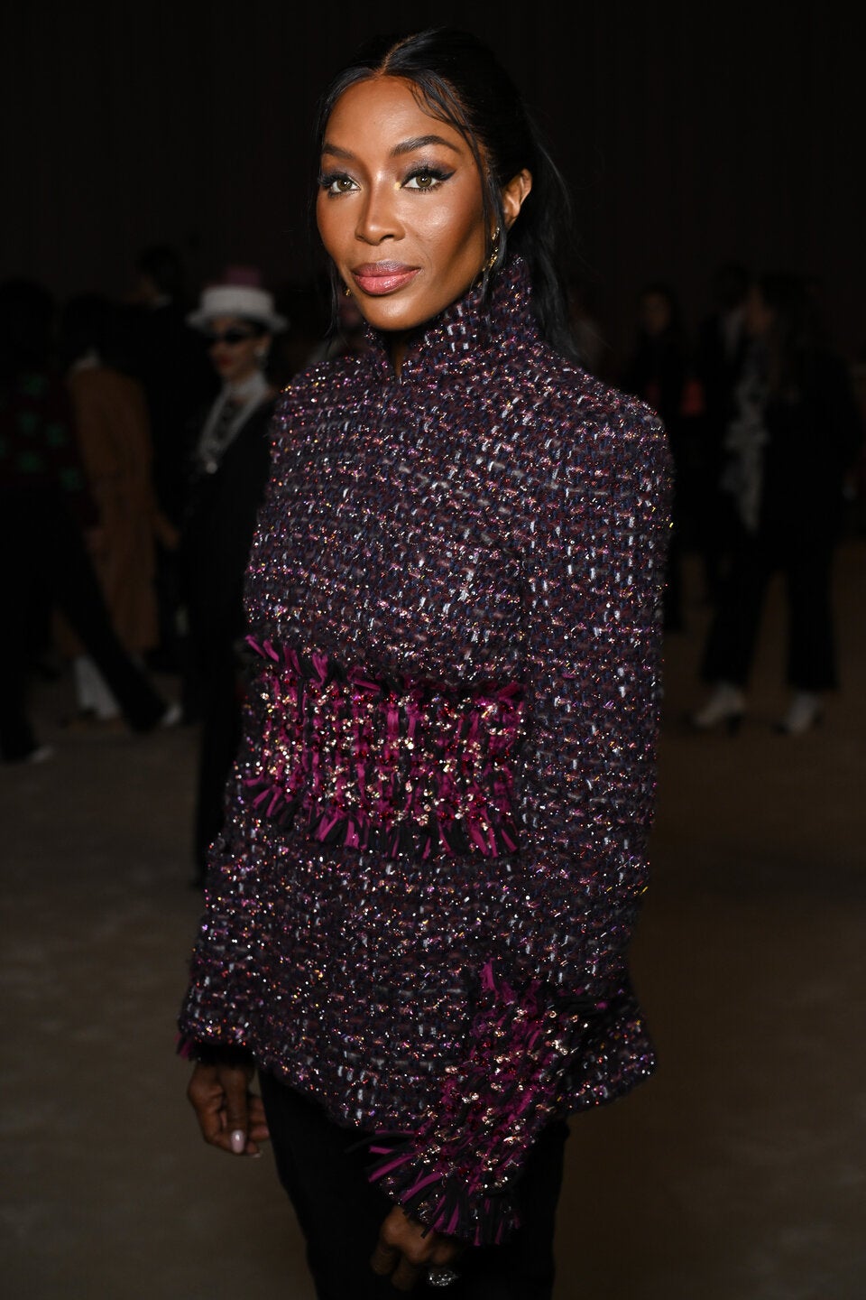 Naomi Campbell auf der Chanel Haute Couture Show.