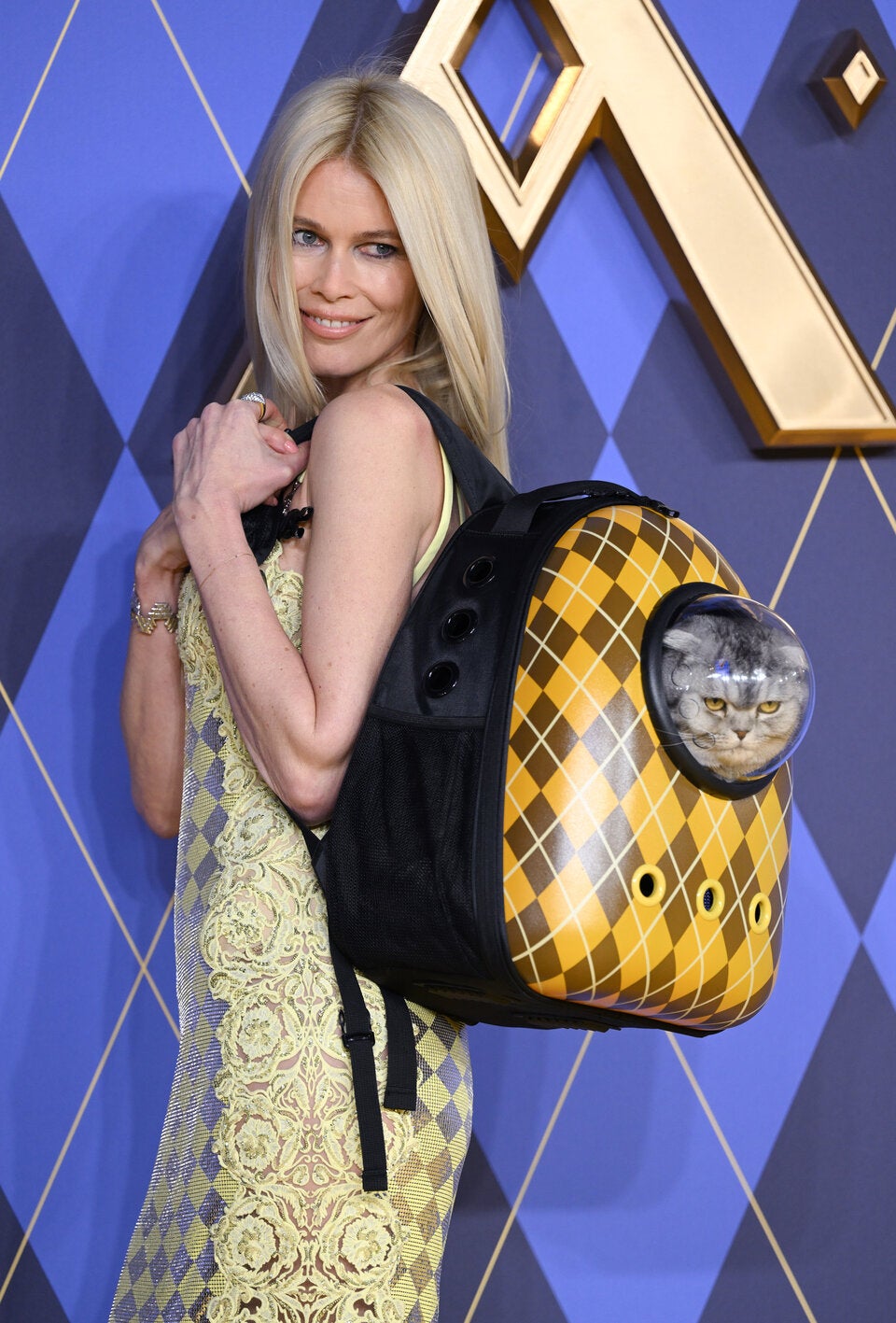 Skurriler Auftritt: Claudia Schiffer nimmt Katze mit auf den Red Carpet