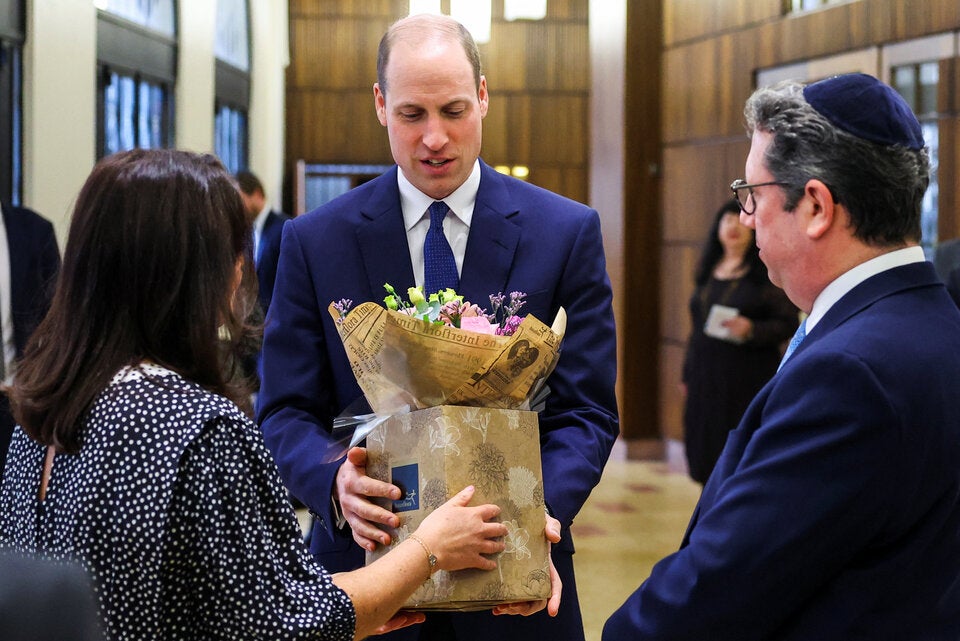 Prinz William erhielt einen Blumenstrauß für seine Gattin Kate