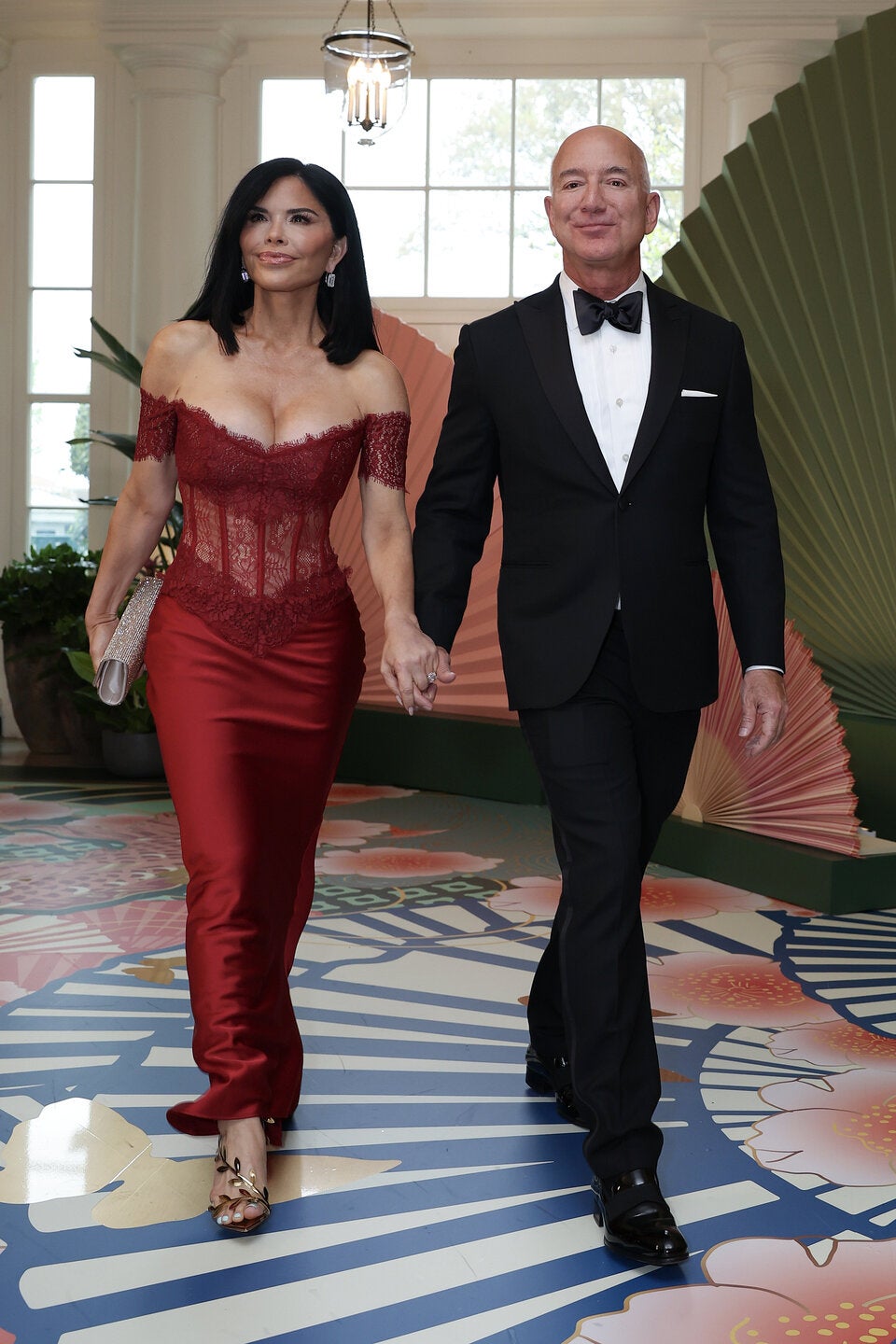 Lauren Sanchez im Korsagen-Kleid mit Jeff Bezos
