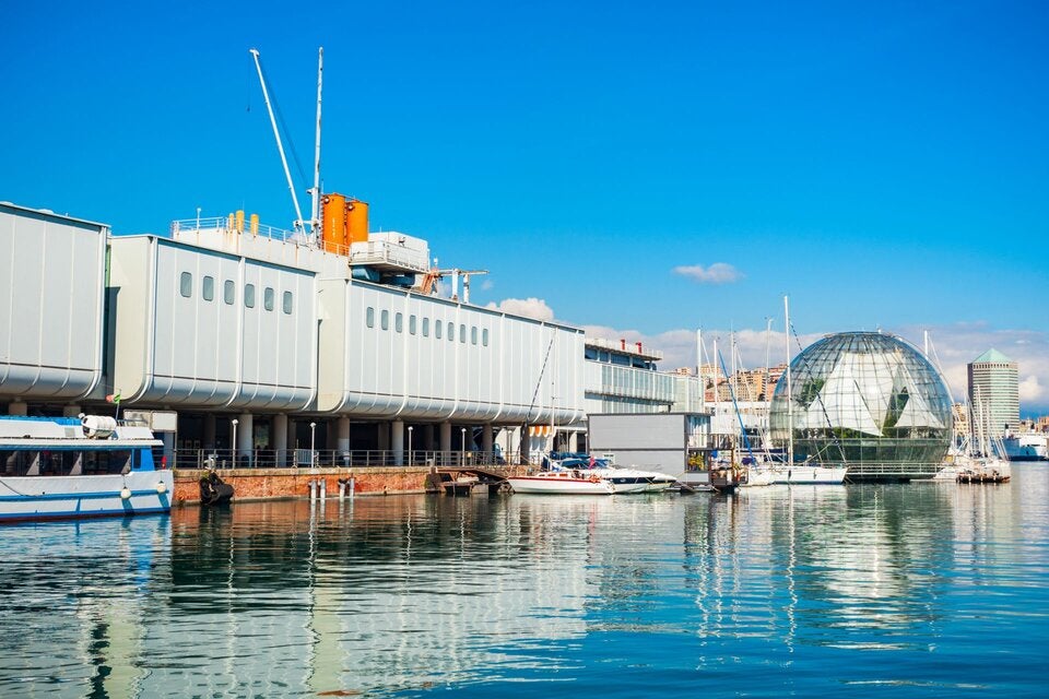 Aquarium Genua: futuristischer Bau.