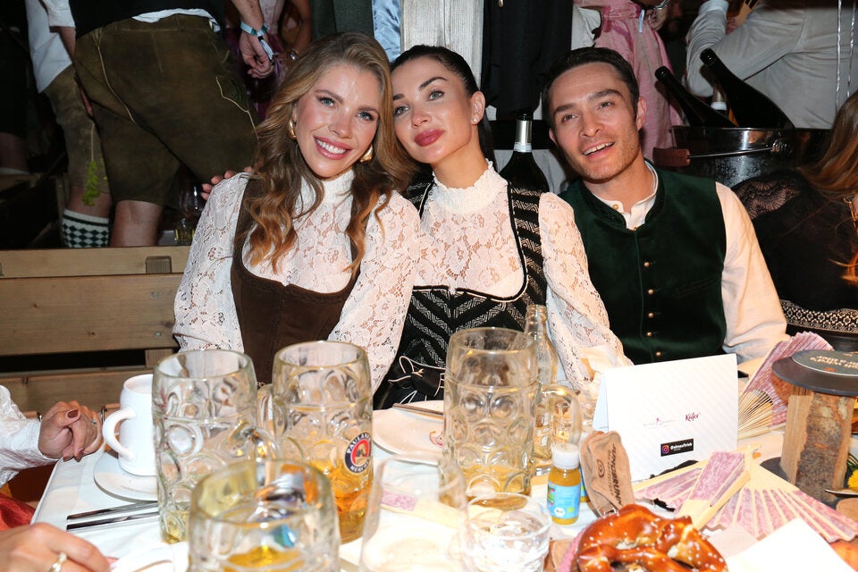 Victoria Swarovski mit Amy Jackson und Ed Westwick