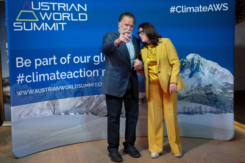 Arnold Schwarzenegger und Monika Langthaler