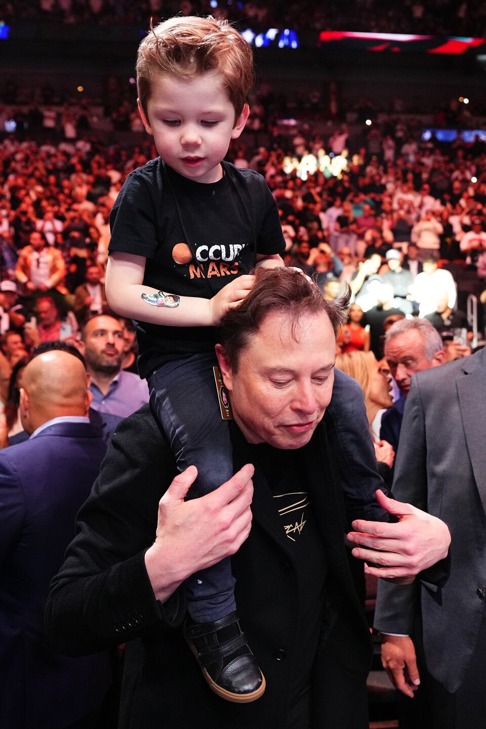 Elon Musk mit Sohn X