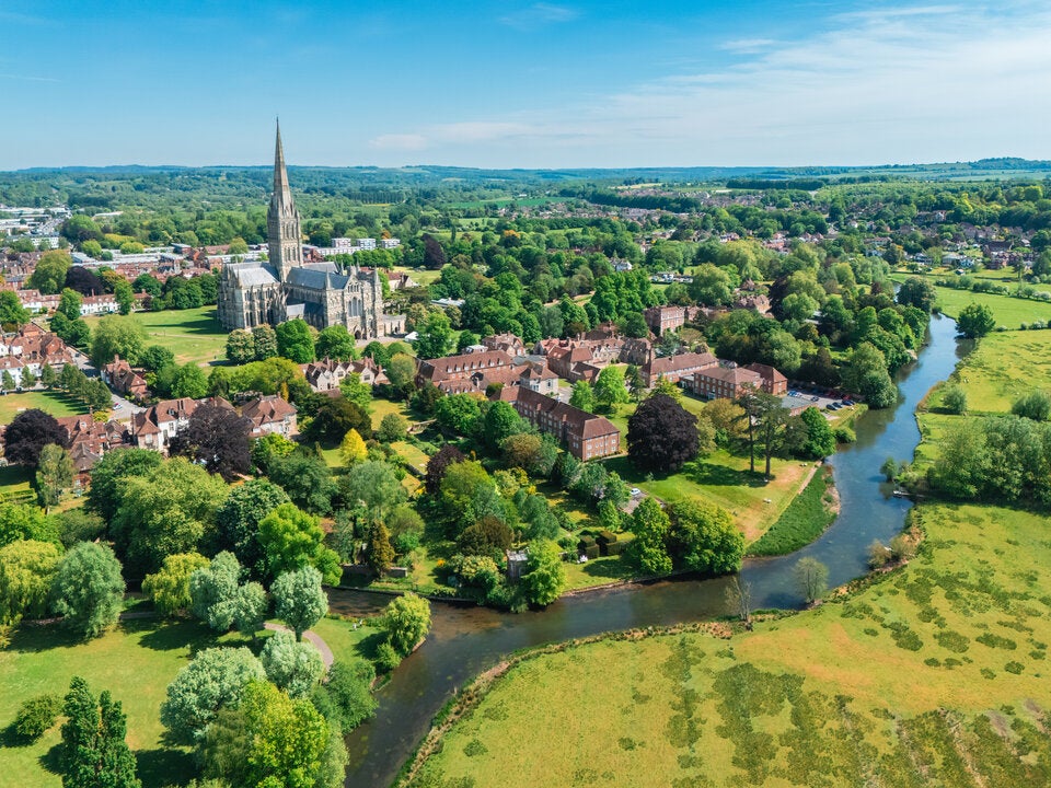 Salisbury/England. In der historischen Kathedrale wurde „Harry Potter“ gedreht.