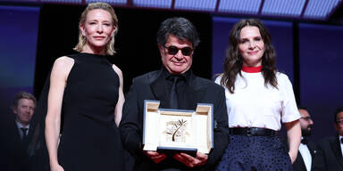 Cate Blanchett,&nbsp;Jafar Panahi und Juliette Binoche