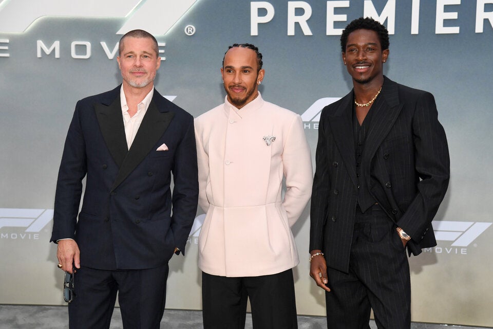 Brad Pitt, Lewis Hamilton, Damson Idris