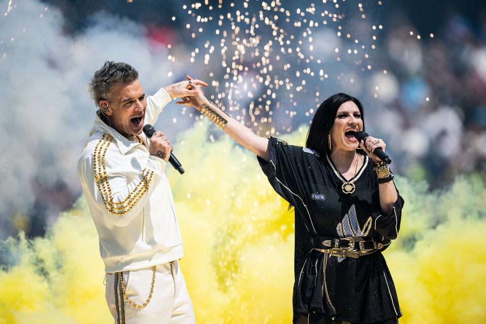Robbie Williams und Laura Pausini