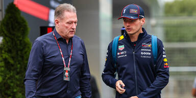 Vater Jos Verstappen mit Sohn Max Verstappen
