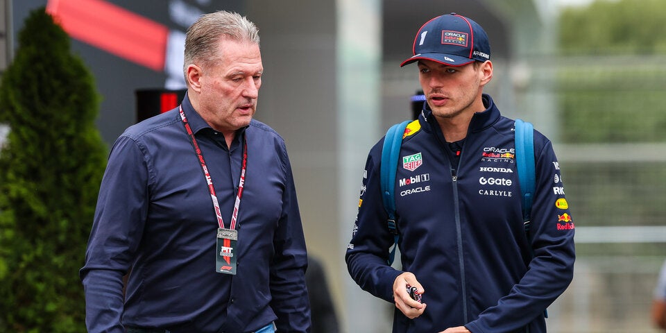 Vater Jos Verstappen mit Sohn Max Verstappen