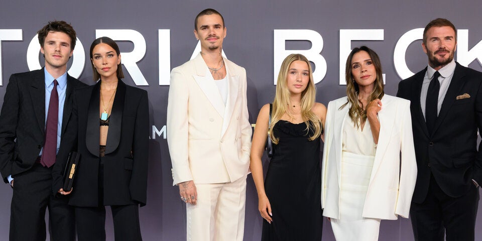 Cruz Beckham, Jackie Apostel, Romeo Beckham, Harper Beckham, Victoria Beckham and David Beckham 