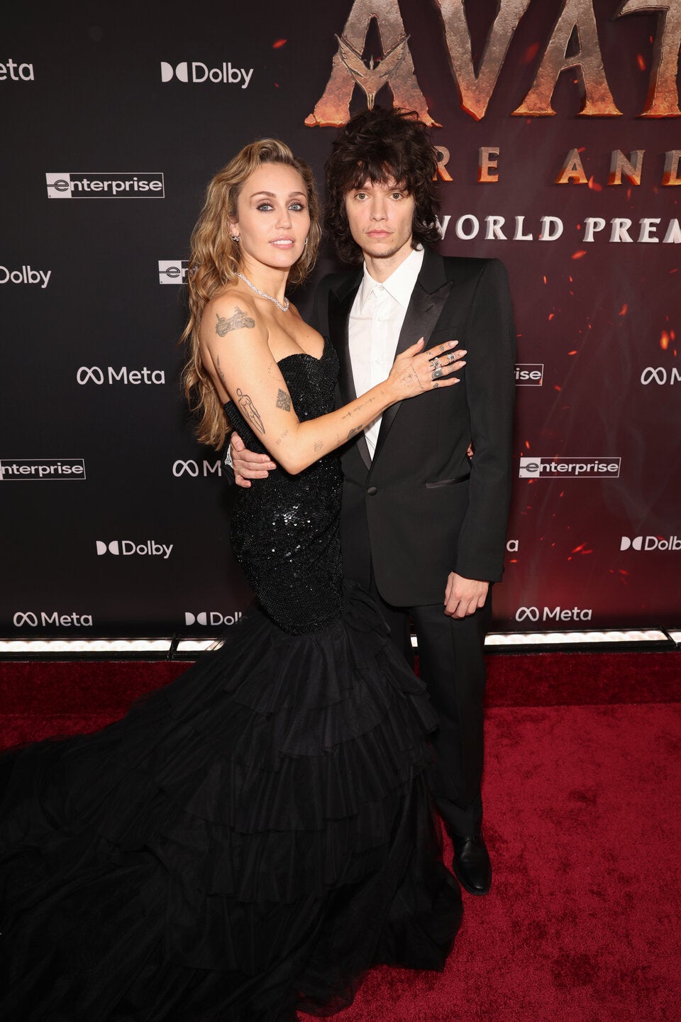 Miley und Maxx Morando bei der Premiere. 