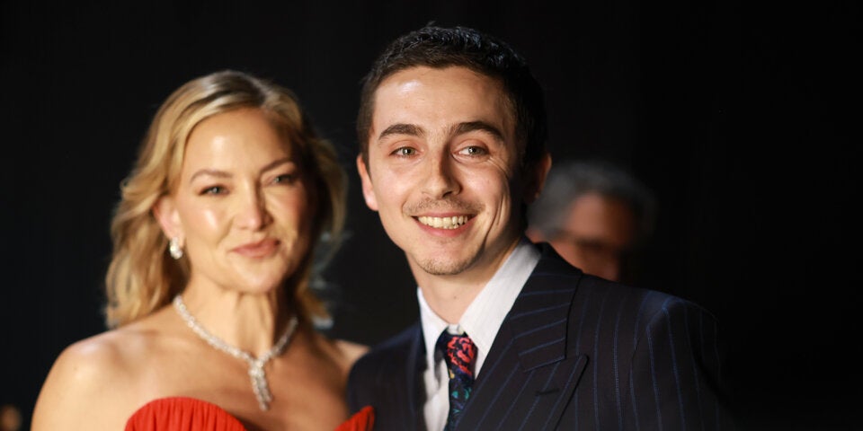 Kate Hudson and Timothée Chalamet 