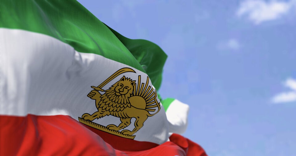 Iranische Löwenflagge