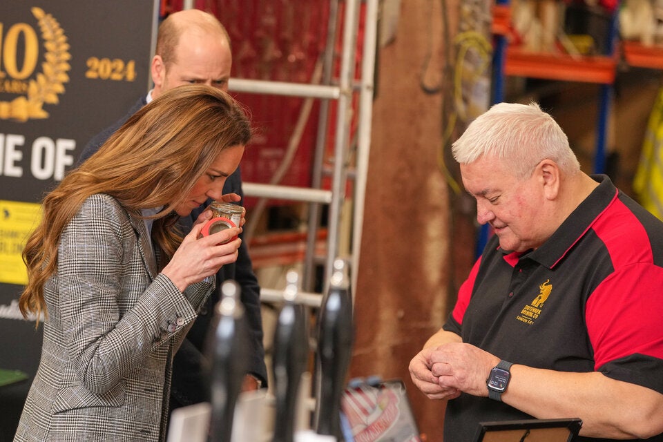 Kate und William auf der Bermondsey Beer Mile. 