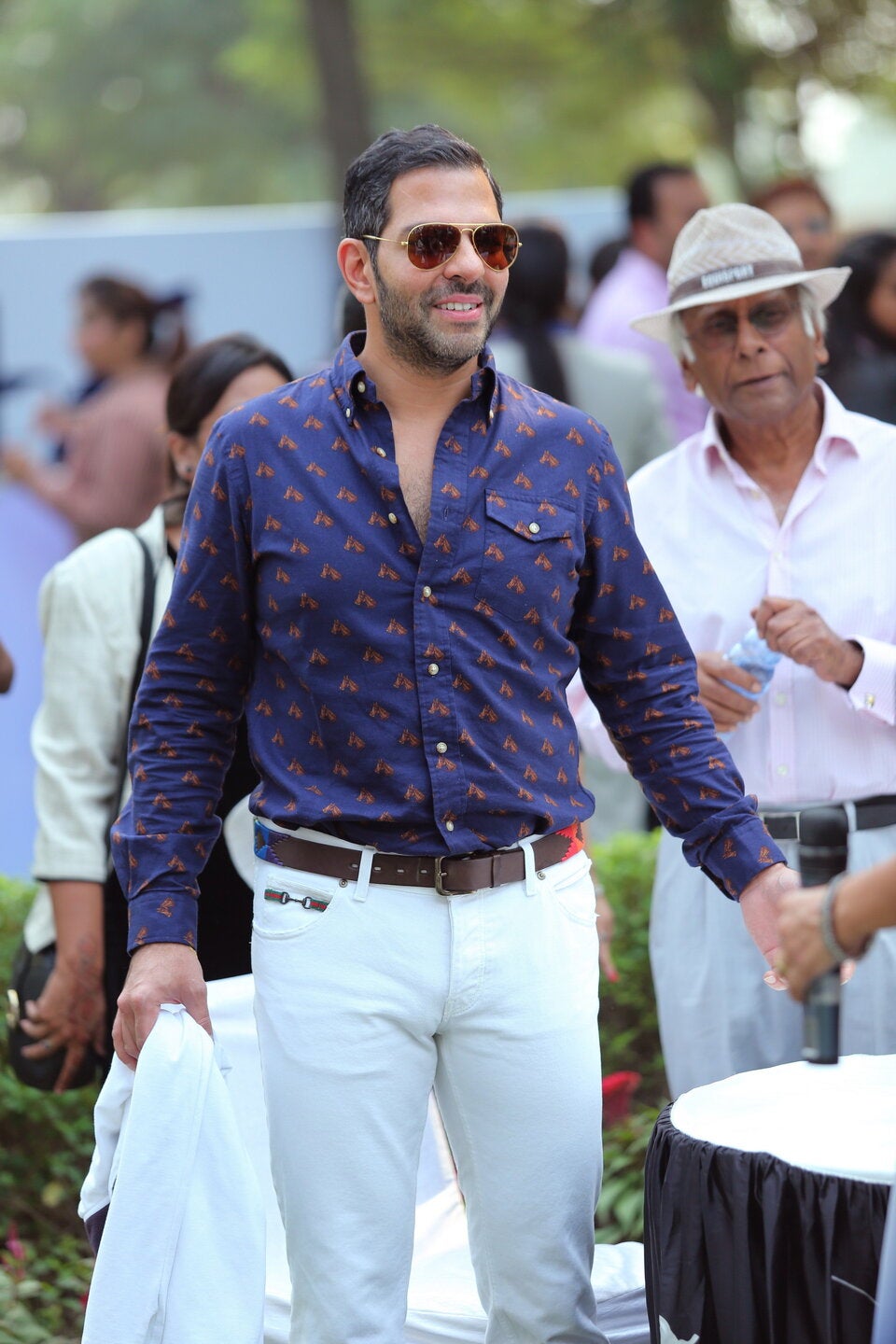 Sunjay Kapur bei einem Poloturnier im Jahr 2014
