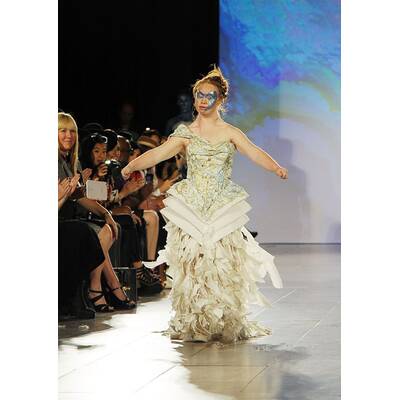 Madeline Stuart und Rebekah Marine bei der NYFW