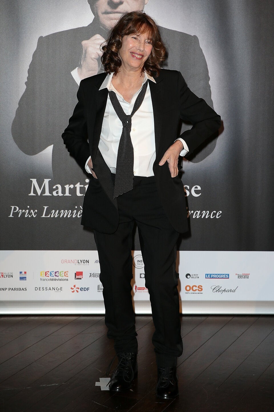 Jane Birkin trug in späteren Jahren gerne Anzüge.