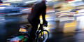 Radfahrer bei Nacht