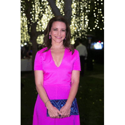 Kristin Davis in Knallpink