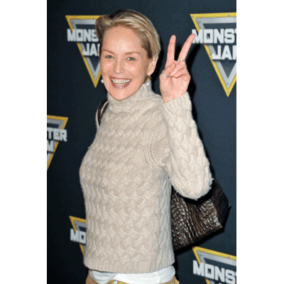 Sharon Stone fast ohne Make-Up 