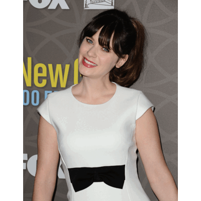 Zooey Deschanel im Kleinmädchen-Look