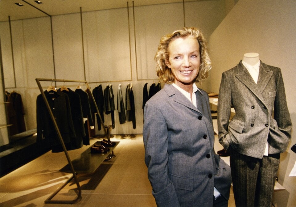 1996. Die junge Sander in ihrer Boutique in der Milchstraße.