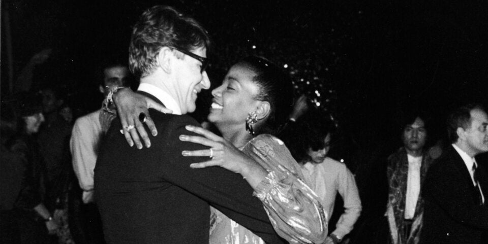 Yves Saint Laurent mit Diana Ross in Paris, 1980