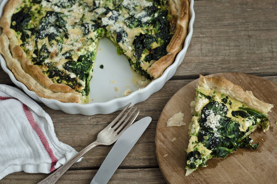 Spinat-Quiche.
