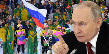 Putin Russland Flagge