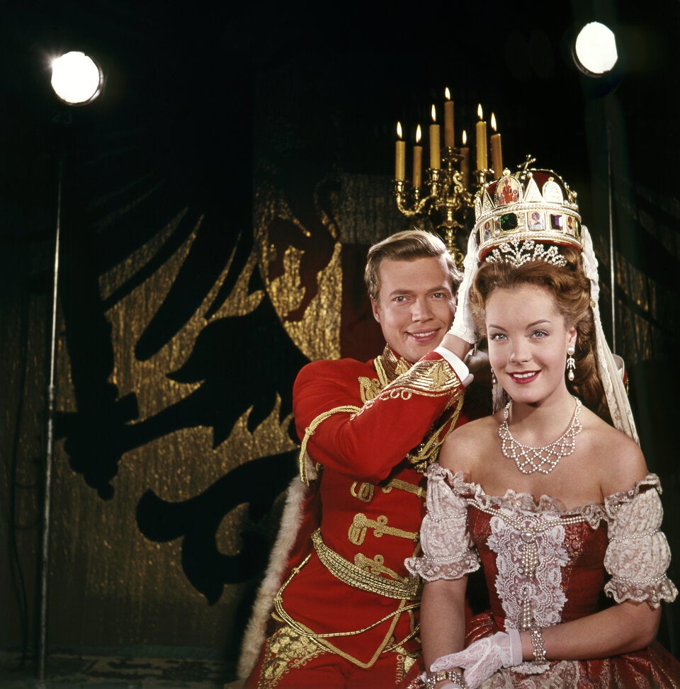 Romy Schneider am Set von Sissi