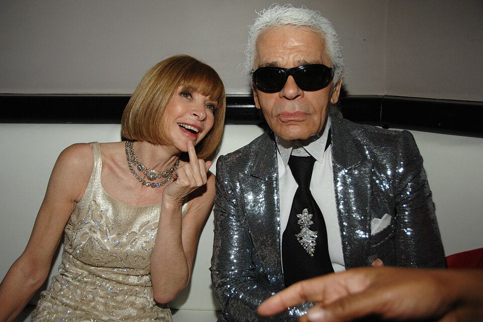 Anna Wintour und Karl Lagerfeld bei der Met Gala 2008