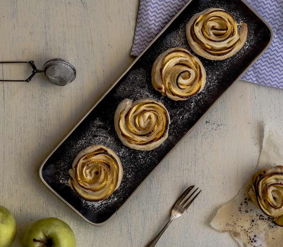 Süße Zimtschnecken mit Apfel oder Karamell